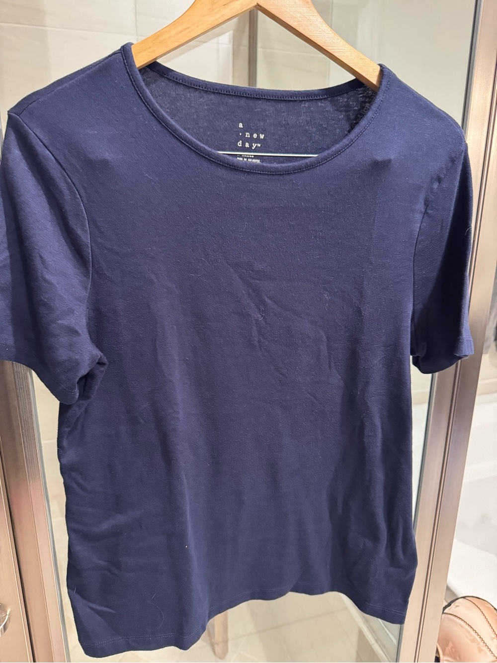 Women’s A New Day Navy Blue Soft T-Shirt from Target